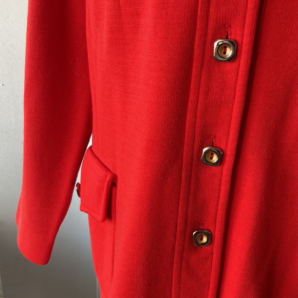 Vintage orange Tan Jay button up sweater jacket - Picture 5 of 10